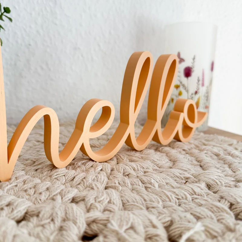 Hello Deko Aufsteller