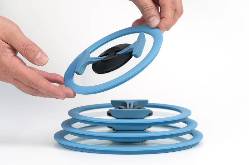 nesto Topf Deckel mit Silikonrand Ø 24 cm blau