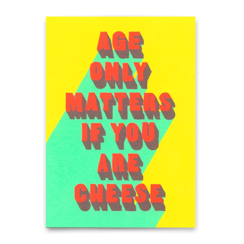 Postkarte "Cheese" | Lustige Karte mit Spruch zum Geburtstag