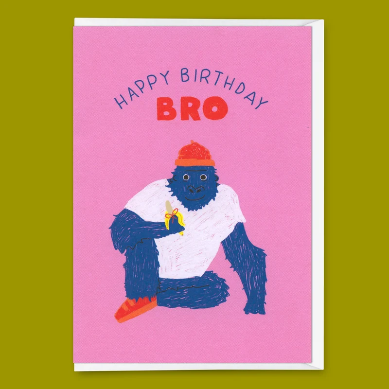 Grußkarte "Happy Birthday, Bro" | Coole Klappkarte zum Geburtstag