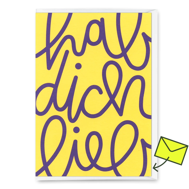 Grußkarte "Hab dich lieb" | Schöne Klappkarte mit Spruch