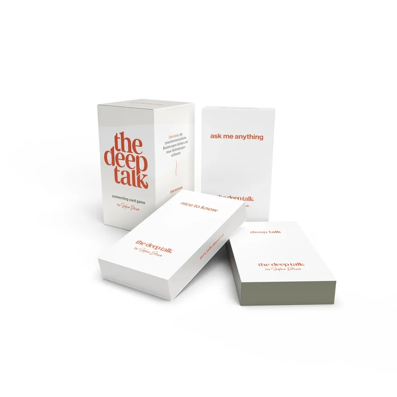 Connecting Card Game "The Deep Talk" | 90 Fragen, 21 Special Cards & Blankokarten