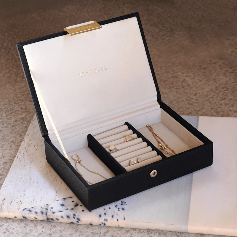 Schmuckschatulle Stackers Mini - Schwarz Gold