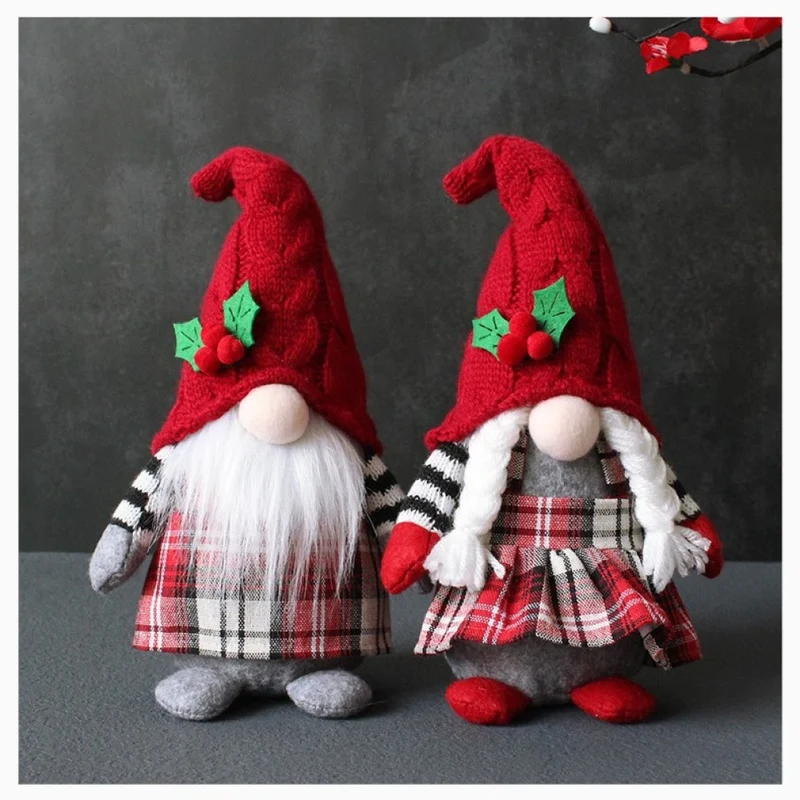 Creliv Weihnachtsfigur für Garderobe , 2 Stück Weihnachtswichtel,Weihnachtsgeschenk, Teilweise Handgemacht