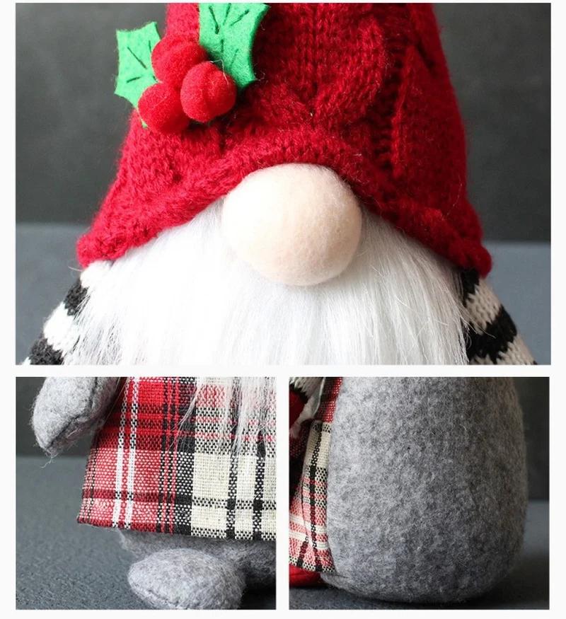 Creliv Weihnachtsfigur für Garderobe , 2 Stück Weihnachtswichtel,Weihnachtsgeschenk, Teilweise Handgemacht
