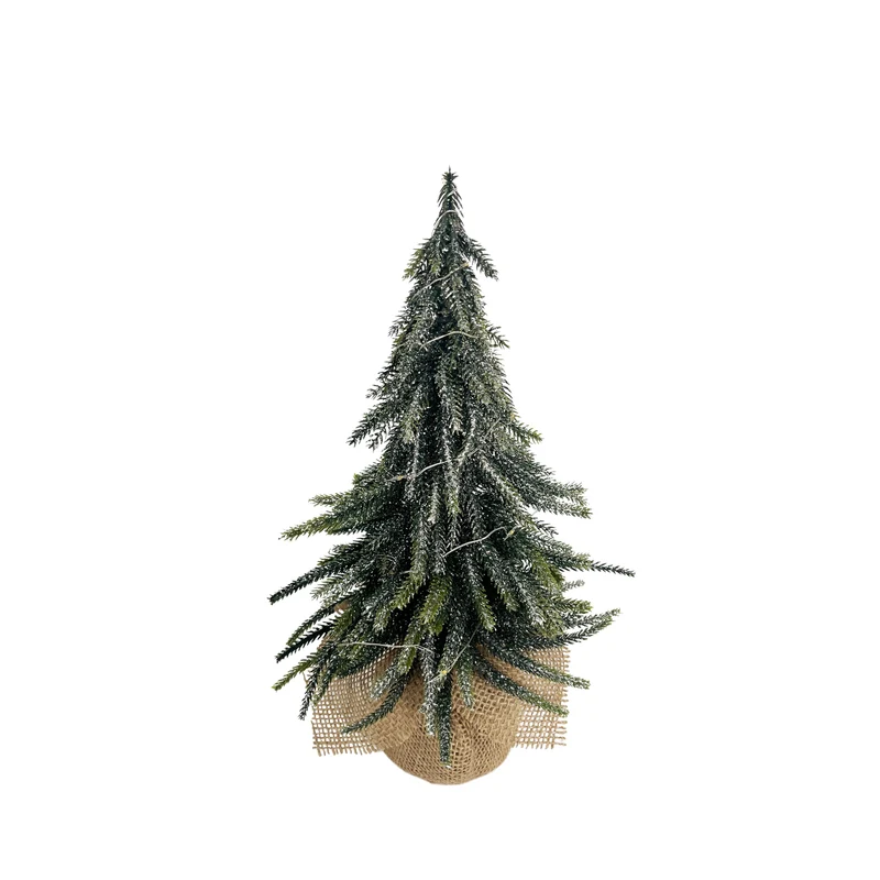 Glitzernder Tannenbaum m. LED - H 35cm