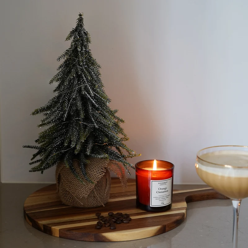 Glitzernder Tannenbaum m. LED - H 35cm
