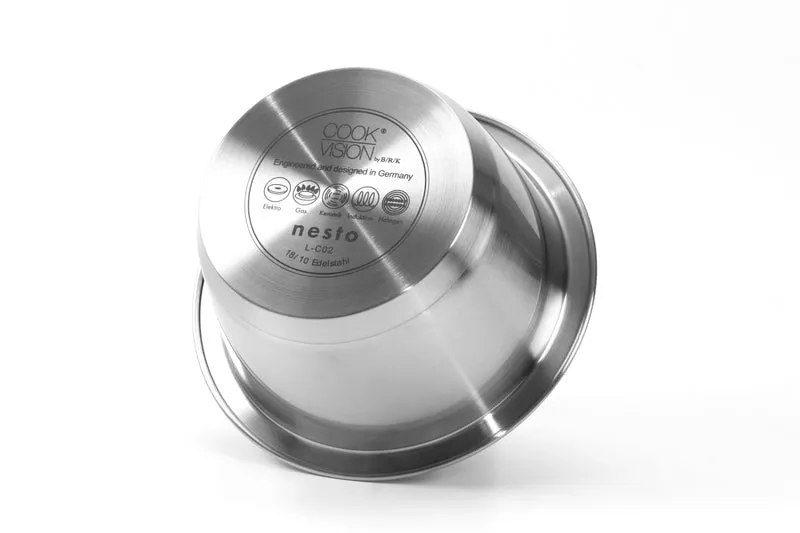 nesto Edelstahltopf Ø 16 cm x 9,2 cm, 1,3l