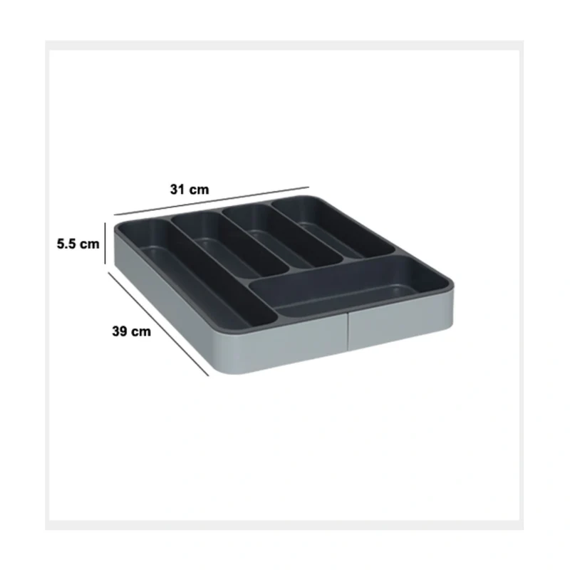 Uitschuifbare bestekbak 31-53,5 cm Five®
