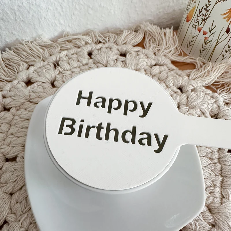 Kaffee Schablone Happy Birthday