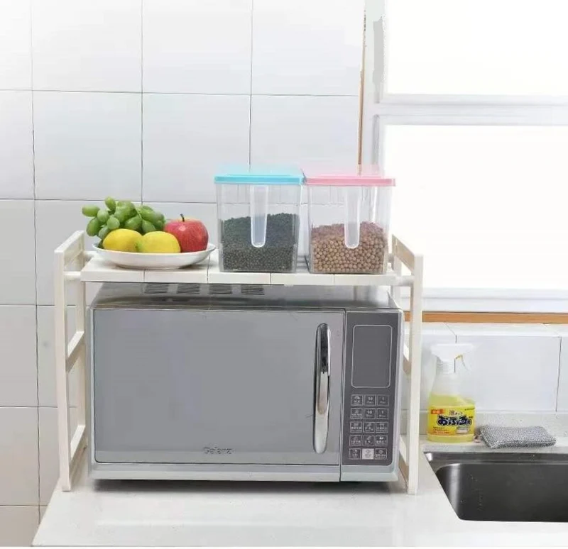 CRELIV Küchenregal mit 2 Körben (ausziehbar, Höhenverstellung) für KÜCHE, Multifunktionales Küche Aufbewahrungsregal, Höhe und Breite nach Wunsch verstellbar, ideal für Unter des Spülbeckens