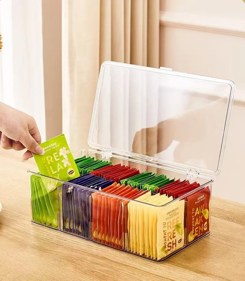 CRELIV Allzweckkiste Organizer mit Fächern – Stapelbare Aufbewahrungsbox