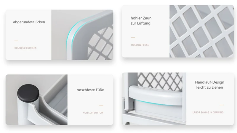 CRELIV Aufbewahrungskorb, Schubladenregal, Schubladen Push-Pull-Regale mit 2 Körben für Badezimmer & Küche Aufbewahrung
