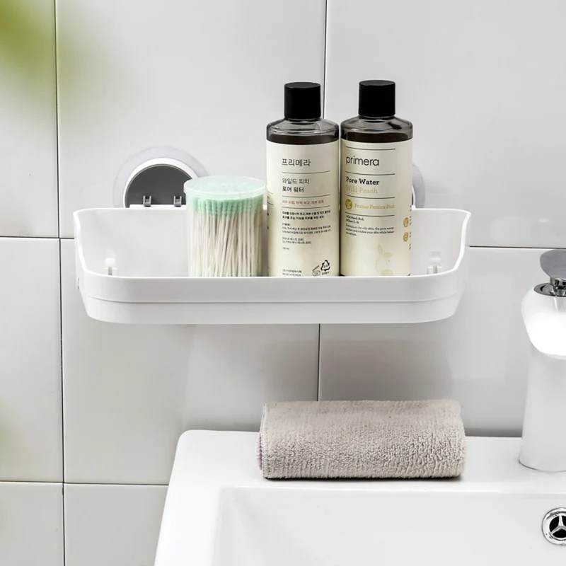 CRELIV Badorganizer für BADEZIMMER oder KÜCHE, Multifunktionales Aufbewahrung-Gestell an der Wand, Belüftung und Entwässerung, OHNE Bohren