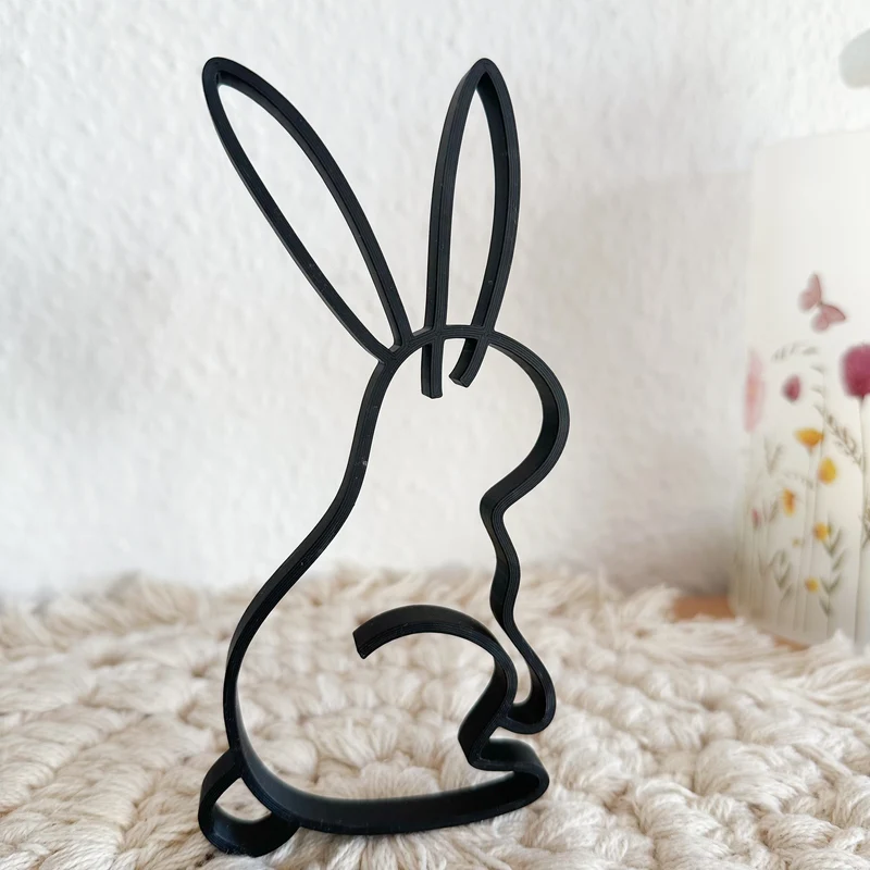 Osterhase 2 Line Art Deko