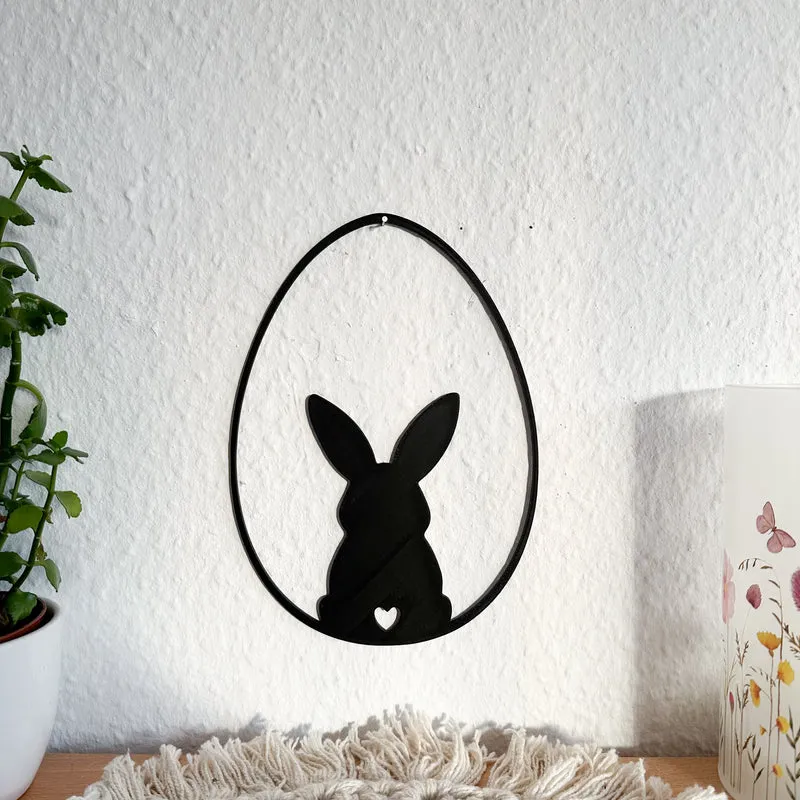 Osterhase im Ei - Fenster Deko
