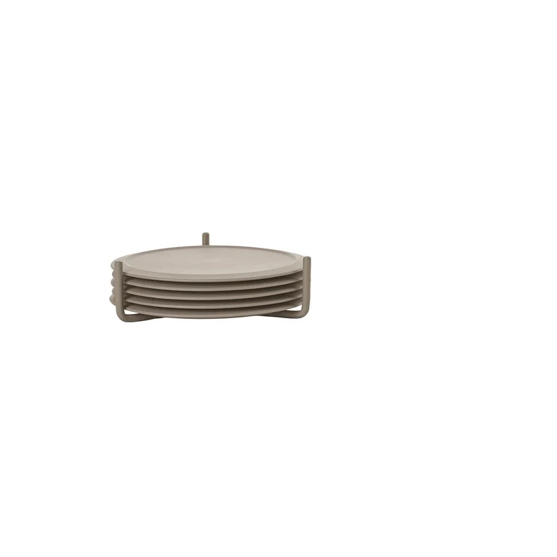 Zone Denmark Glasuntersetzer m Halter Singles Taupe