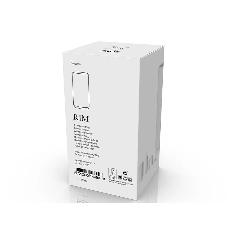 Zone Denmark Zahnbürstenbecher Rim 13,6 cm White