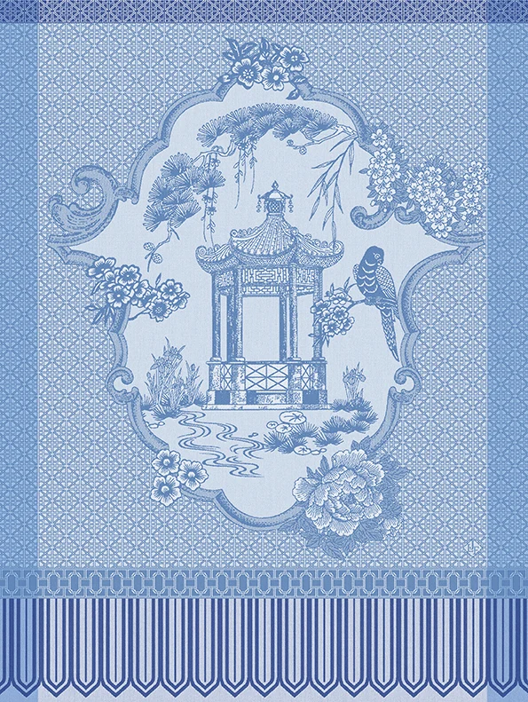 -Le Jacquard Francais- Geschirrtuch 80x60cm "Promenade Impériale" 100% Baumwolle