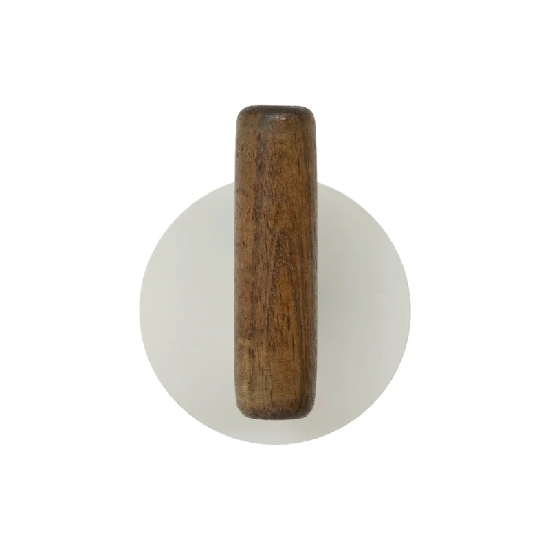 Zelfklevend handdoekhaakje metaal/hout 2 stuks Five® Cassie