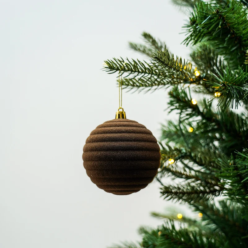 Weihnachtskugel aus Samt - 8 cm