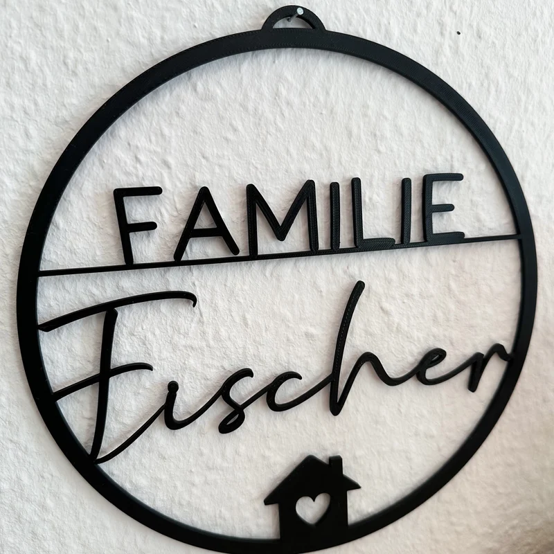 Familienschild Türschild personalisiert