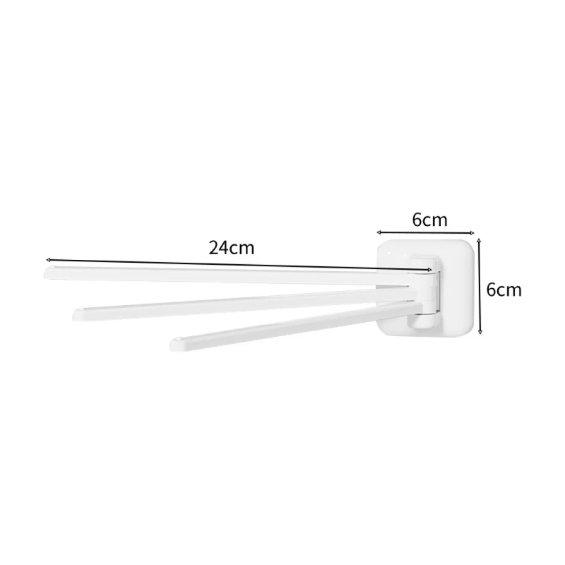 Creliv Handtuchhalter Drehbarer, gestufter Handtuchhalter, Selbstklebend, 180-Grad-Drehdesign
