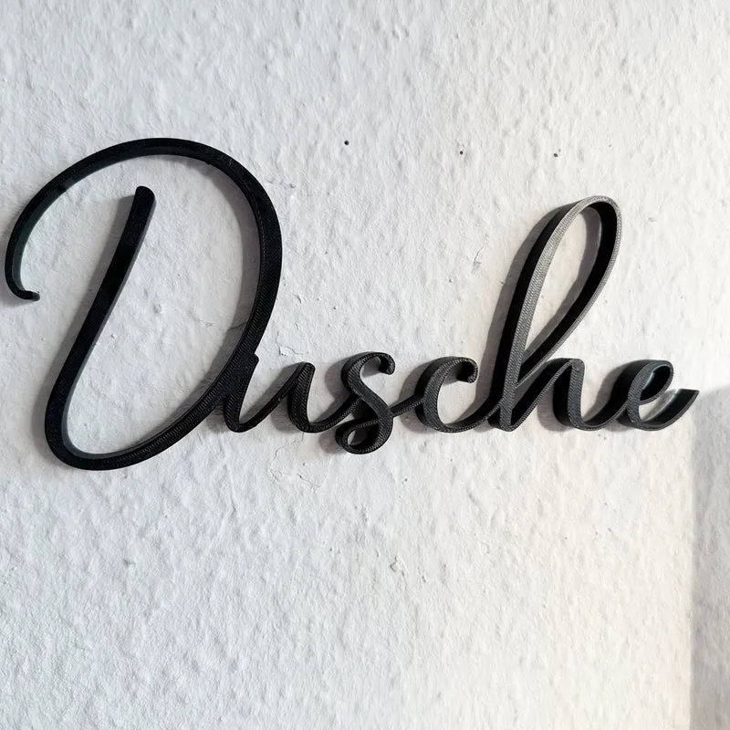 Dusche Schild
