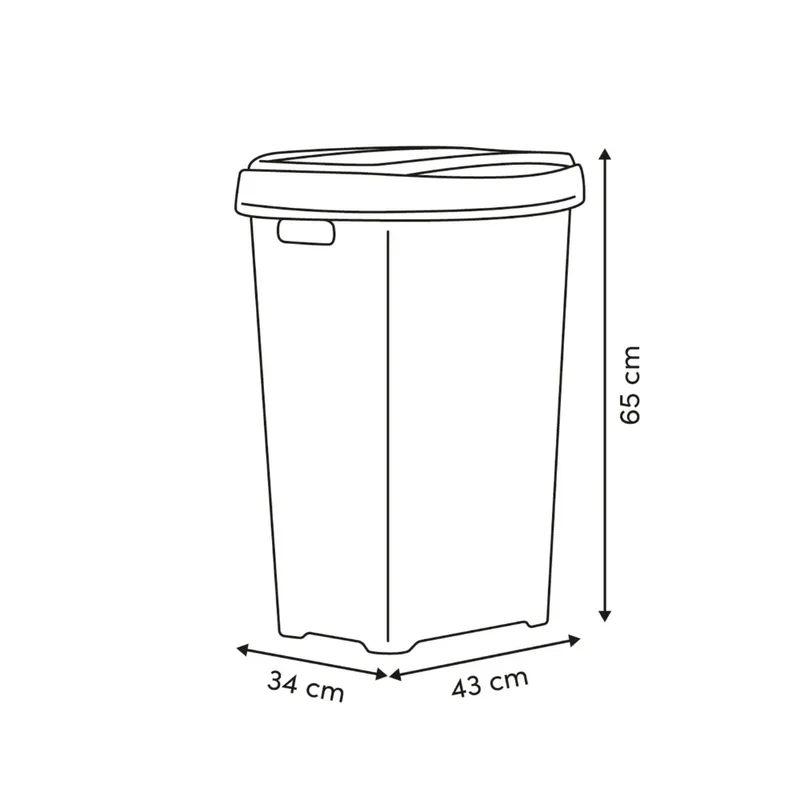 Kunststof wasmand met deksel 70 liter Five®