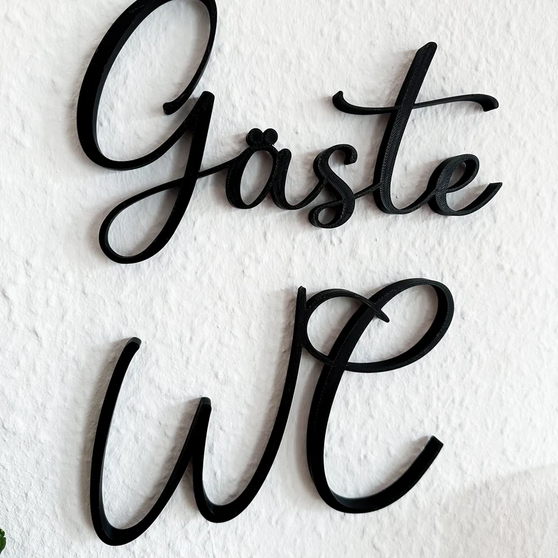 Gäste WC Schild