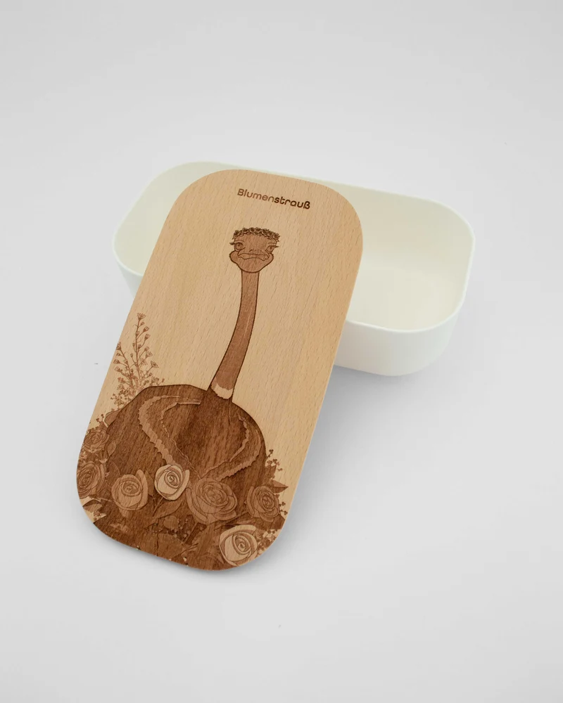 Vorratsdose "Blumenstrauß" mit Holzdeckel
