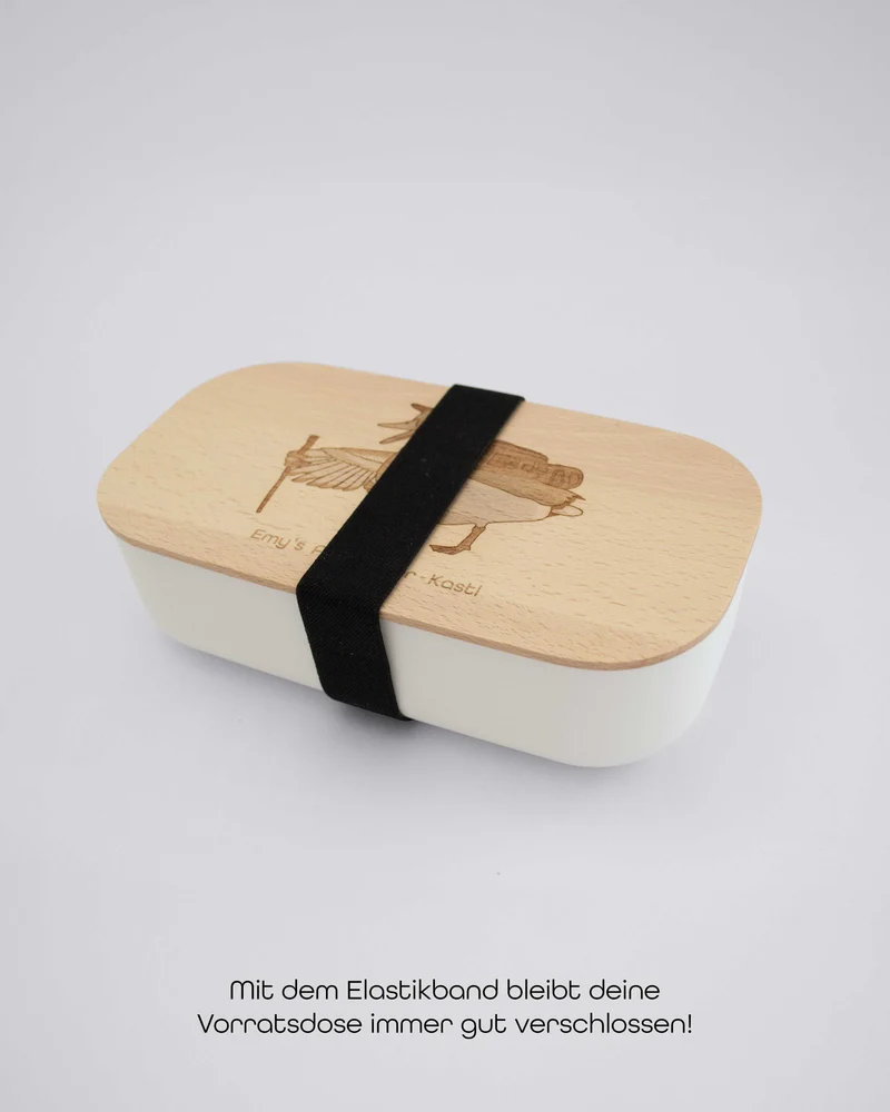 personalisierbare Vorratsdose "Abenteuer" mit Holzdeckel