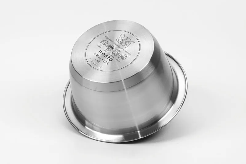 nesto Edelstahl Milchtopf antihaft-beschichtet Ø 16 cm x 9,2 cm, 1,3l
