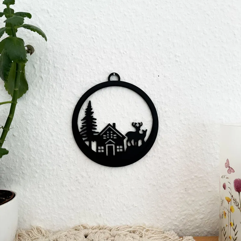 Winterlandschaft Fensterbild
