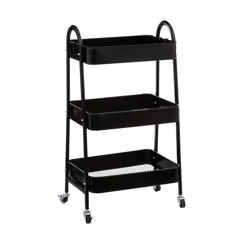 Metalen trolley zwart 3 laags Five®