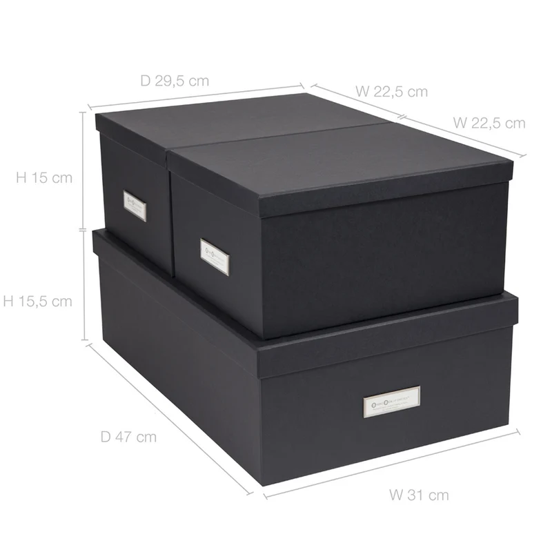 Aufbewahrungsboxen mit Deckel | Dreier-Set