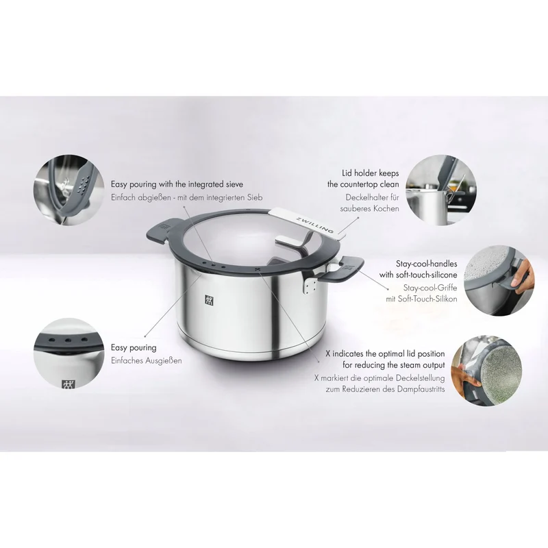ZWILLING Kochtopfset, 5-tlg | Taubenblau | Edelstahl