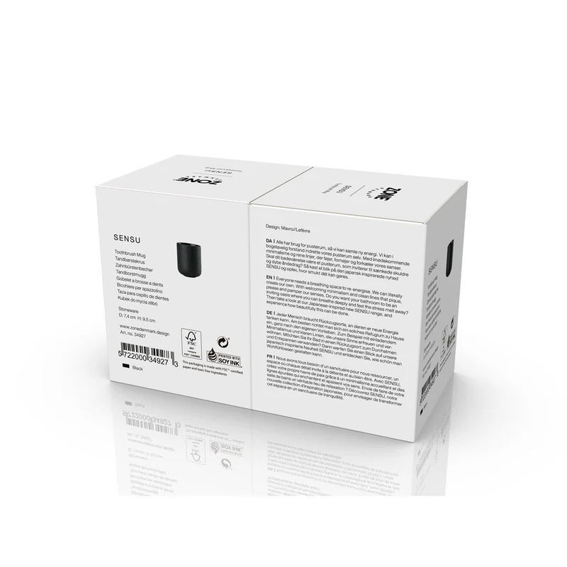 Zone Denmark Zahnbürstenbecher Sensu Black