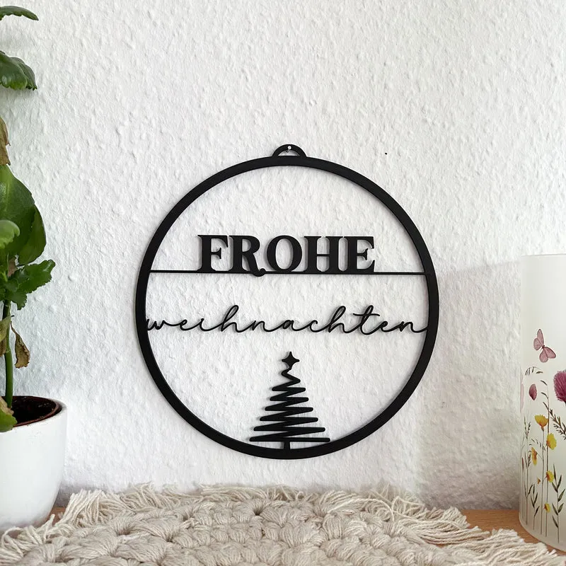 Frohe Weihnachten Türschild