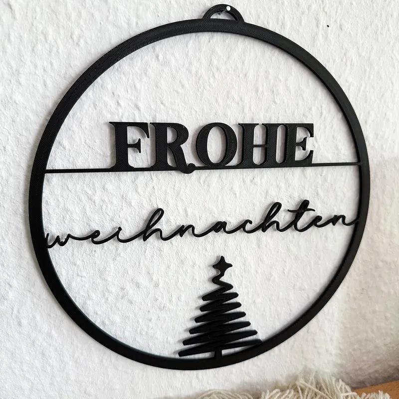 Frohe Weihnachten Türschild