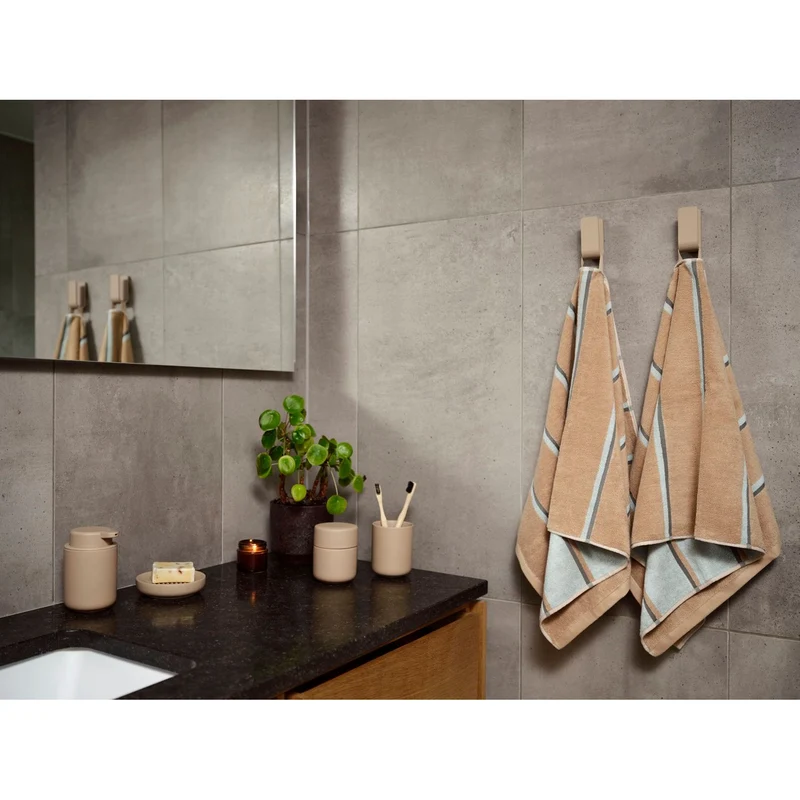 Zone Denmark Handtuch Sauna 50x100 Camel/Ice Blue/Olive Green