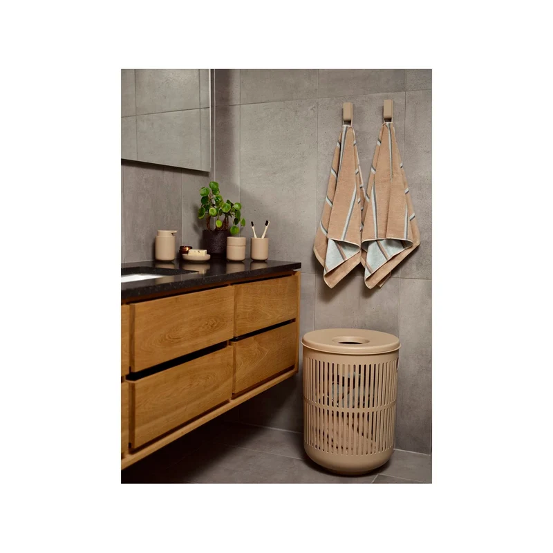 Zone Denmark Handtuch Sauna 50x100 Camel/Ice Blue/Olive Green