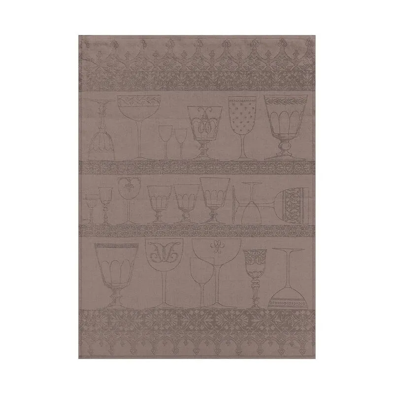 -Le Jacquard Francais- Geschirrtuch 80x60cm "Essuie Verres CRISTAL" 100% Leinen