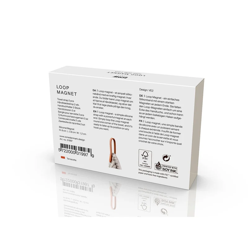Zone Denmark Handtuchhalter Loop magnet 2 Stck. Terracotta
