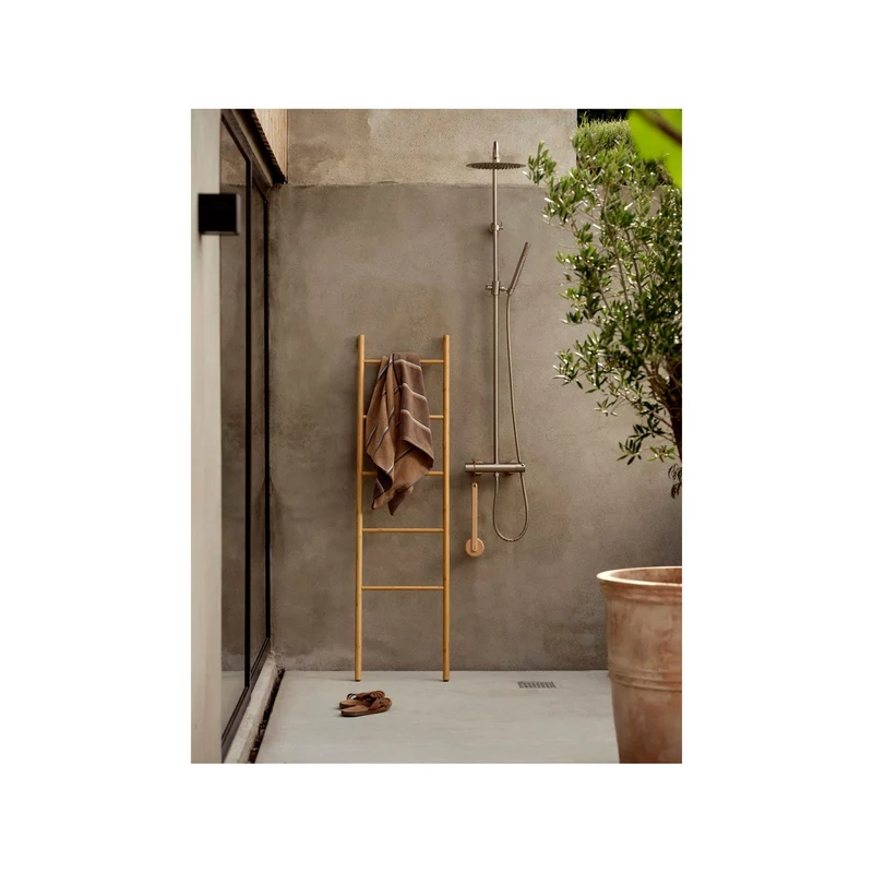 Zone Denmark Badehandtuch Sauna 70x140 Taupe/Camel/Sky Blue