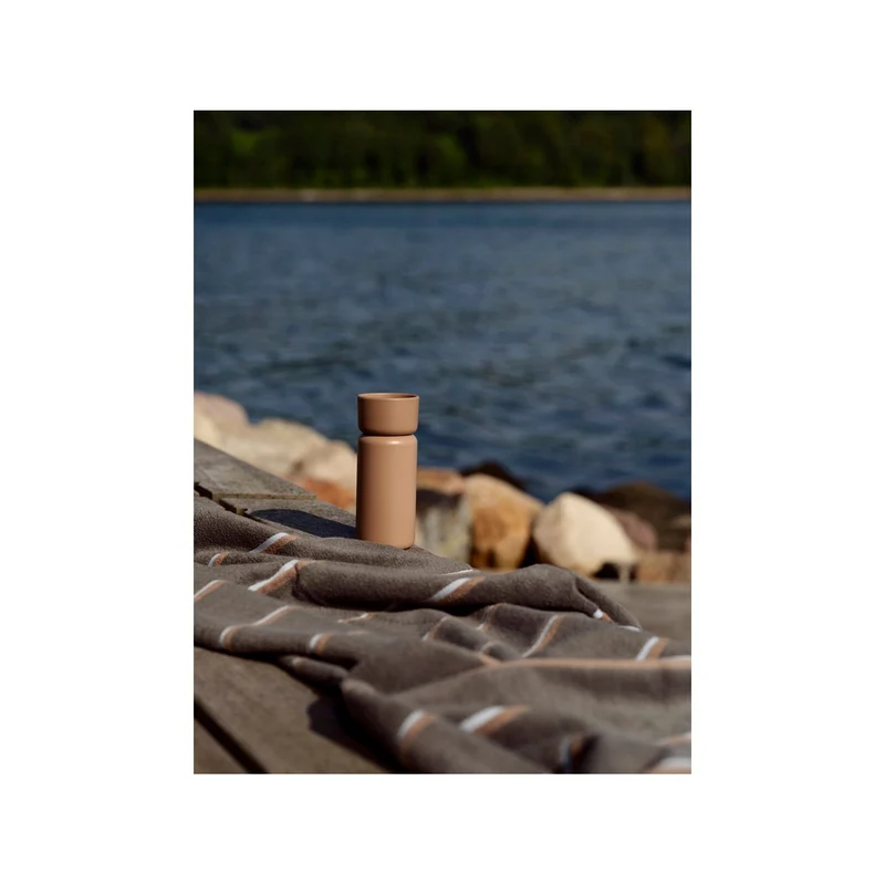 Zone Denmark Badehandtuch Sauna 70x140 Taupe/Camel/Sky Blue