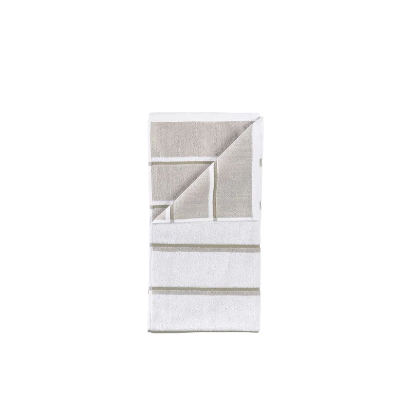 Zone Denmark Badehandtuch Sauna 70x140 White/Soft Grey/Eucalyptus