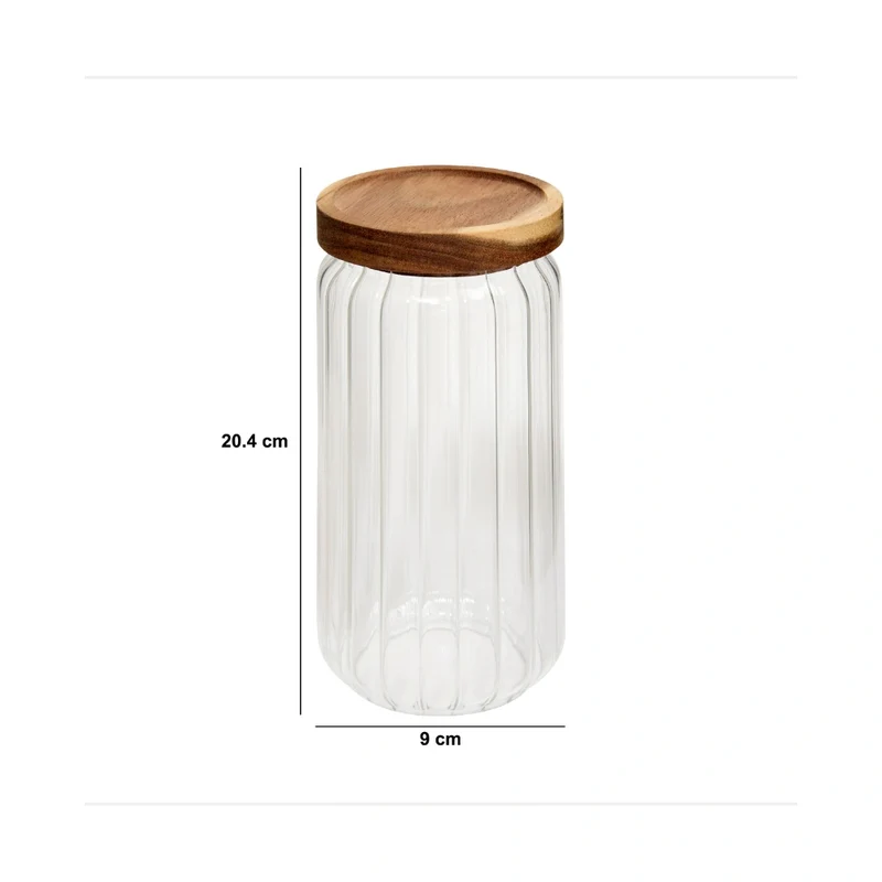 Stijlvolle luchtdichte glazen voorraadpot 1 liter Five®