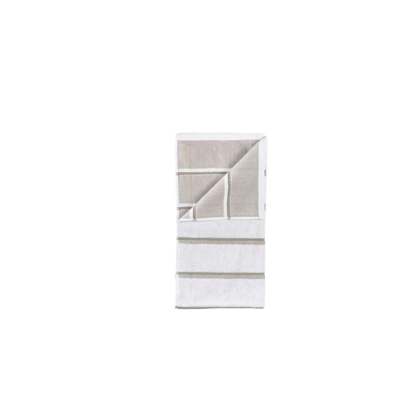 Zone Denmark Handtuch Sauna 50x100 White/Soft Grey/Eucalyptus