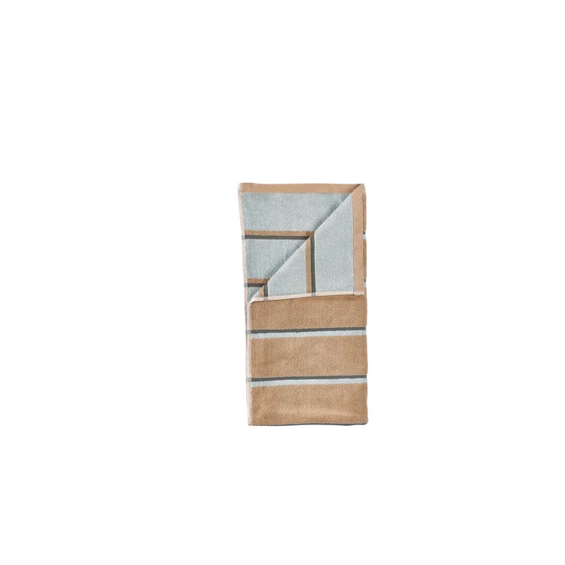 Zone Denmark Handtuch Sauna 50x100 Camel/Ice Blue/Olive Green